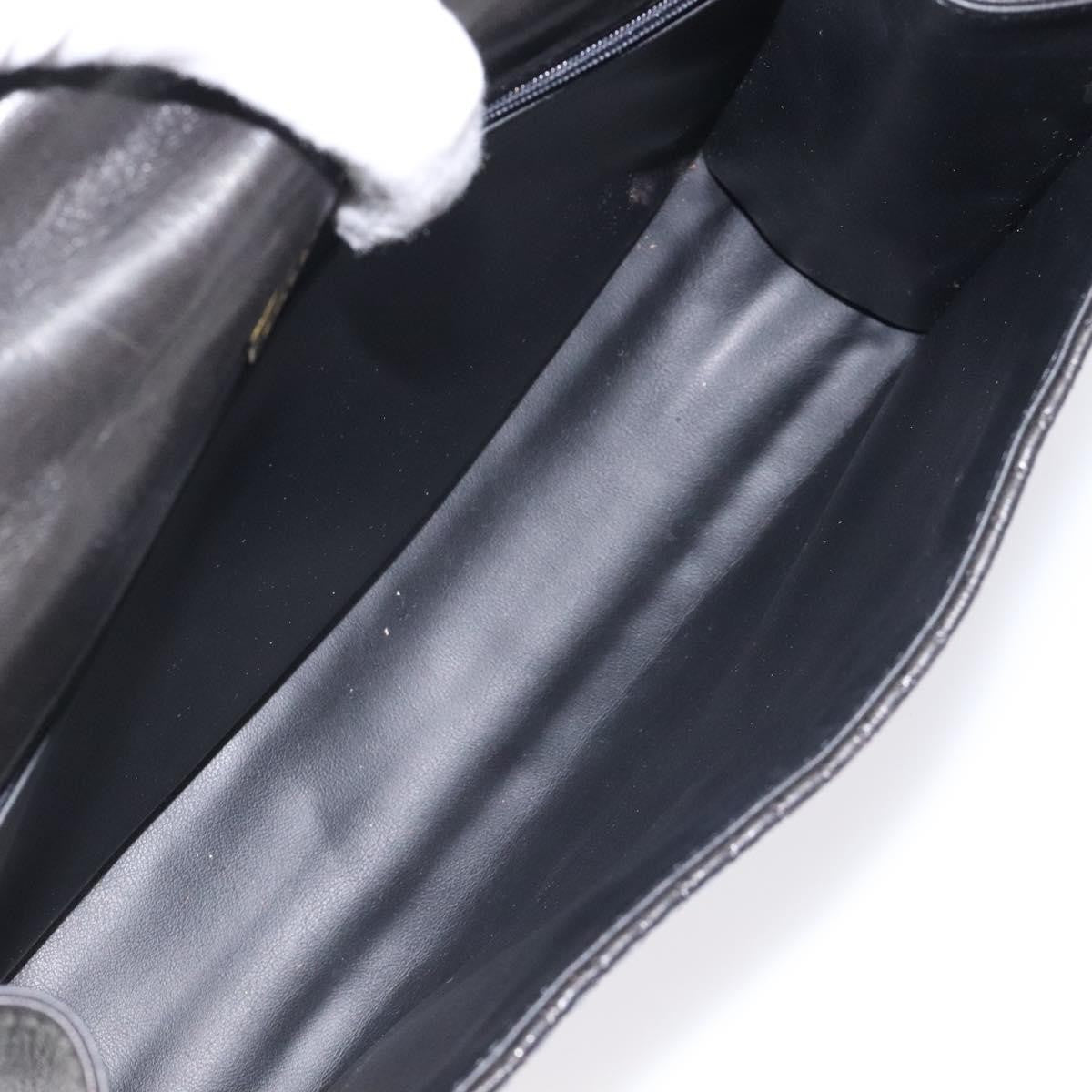 Bally Vintage Quilted Leather, Black, Leather, Handbag