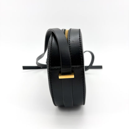 Valentino Garavani VLogo Walk Leather, Black, Leather, Crossbody Bag