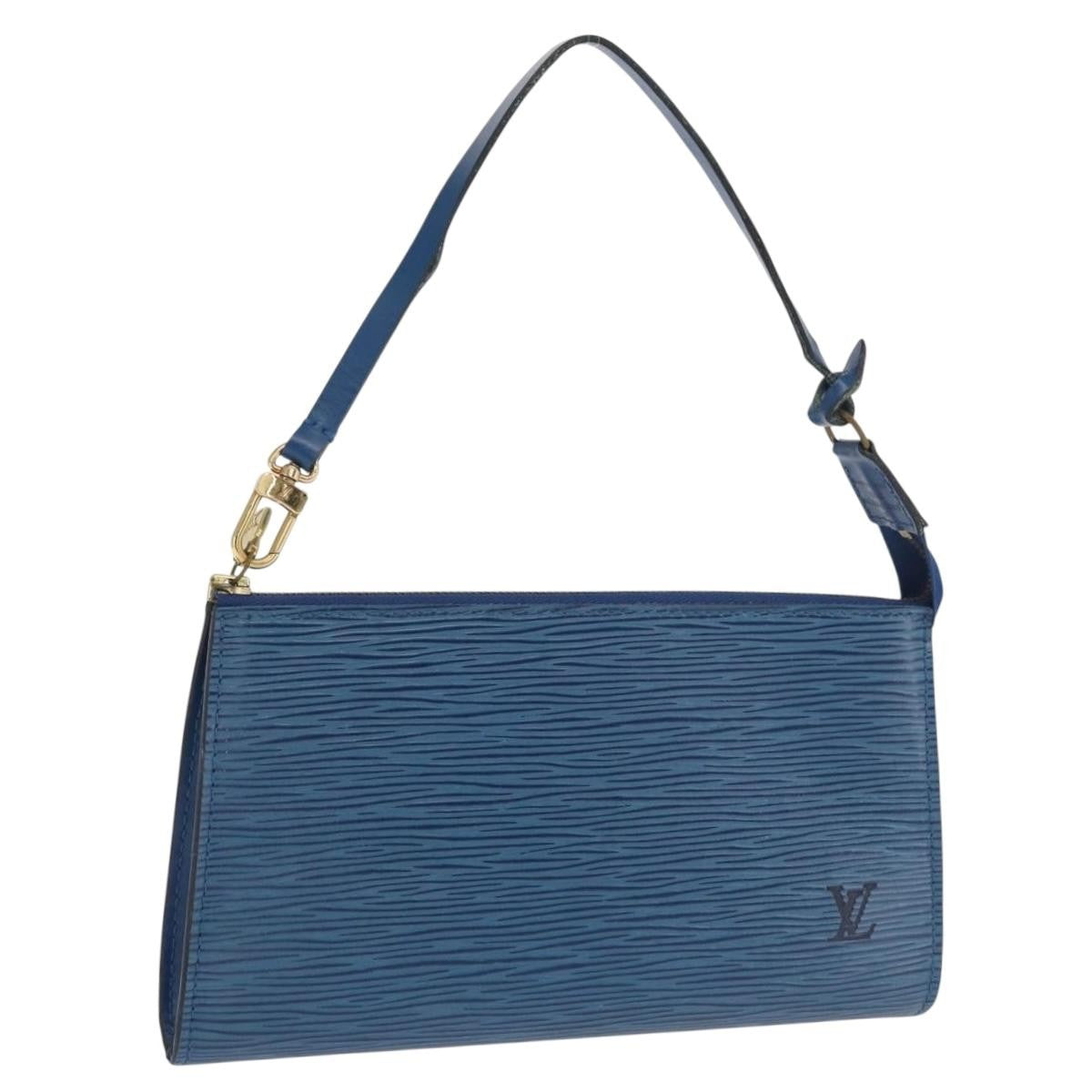Louis Vuitton Pochette Accessoires Epi Leather, Blue, Leather, Clutch