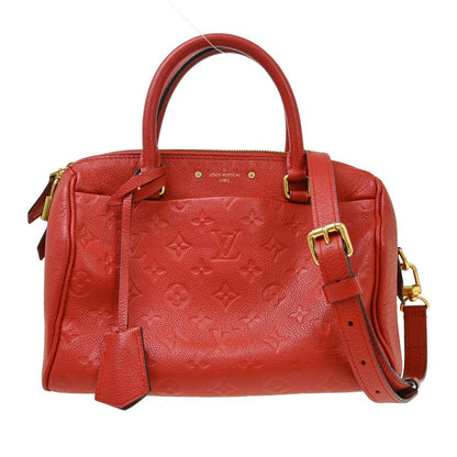 Louis Vuitton Speedy Bandouliere NM Monogram Empreinte Leather, Red, Leather, Handbag