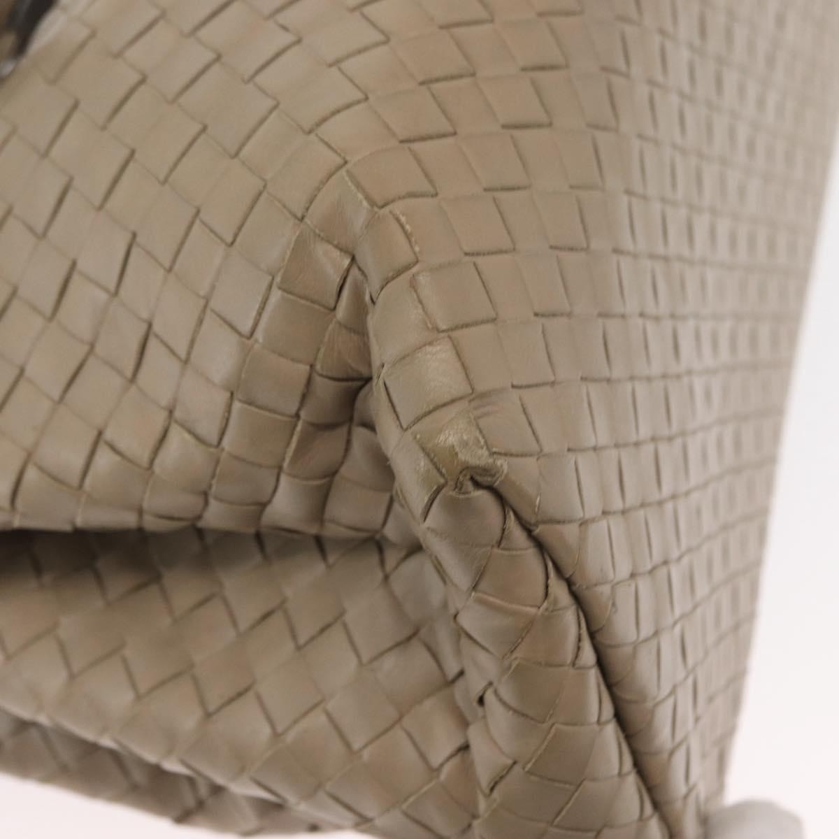Bottega Veneta Roma Intrecciato Nappa, Gray, Leather, Handbag