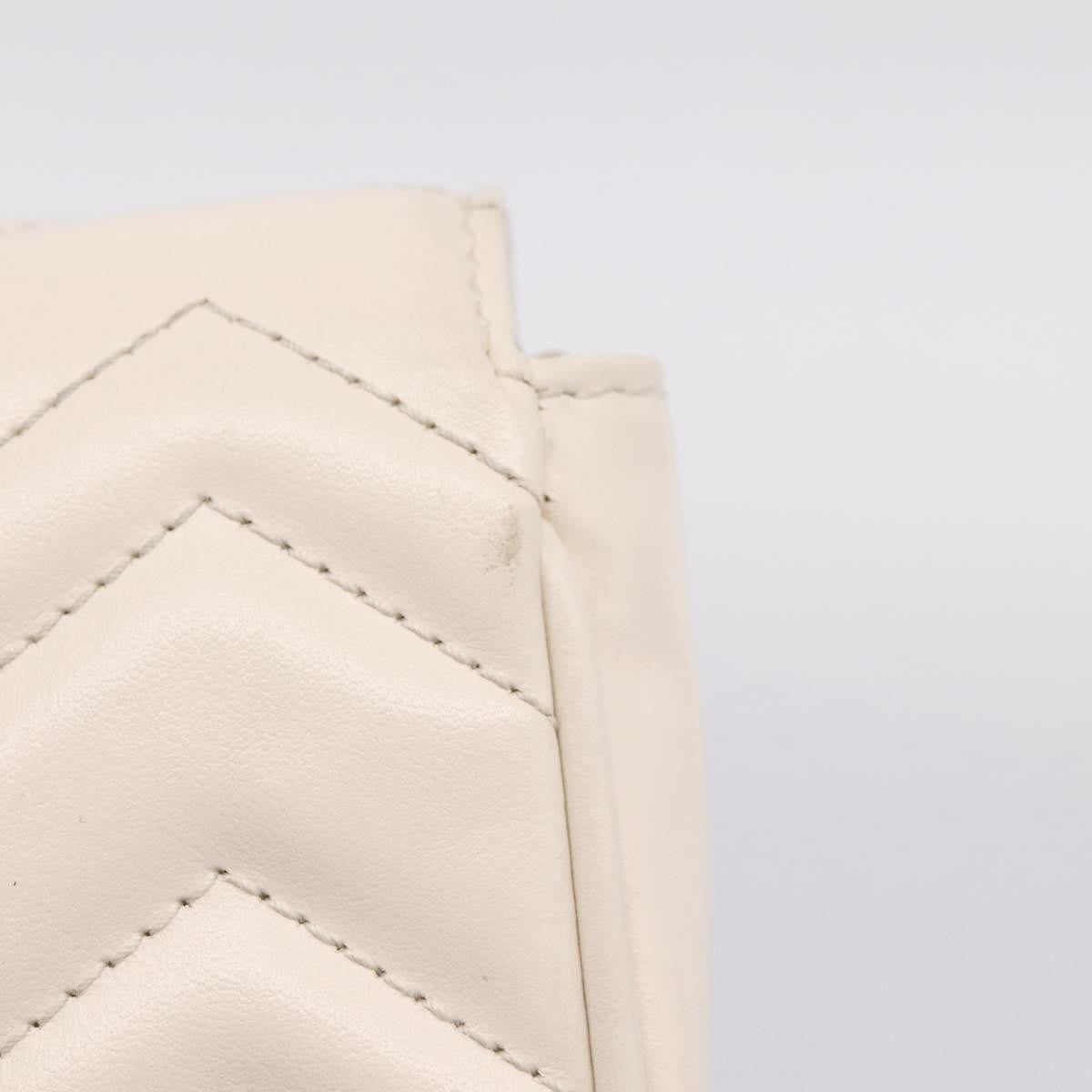 Gucci GG Marmont Flap Chain GG Coated Canvas and Leather, Beige, Leather, Shoulder Bag
