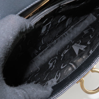 Salvatore Ferragamo Trifolio Leather, Black, Leather, Shoulder Bag