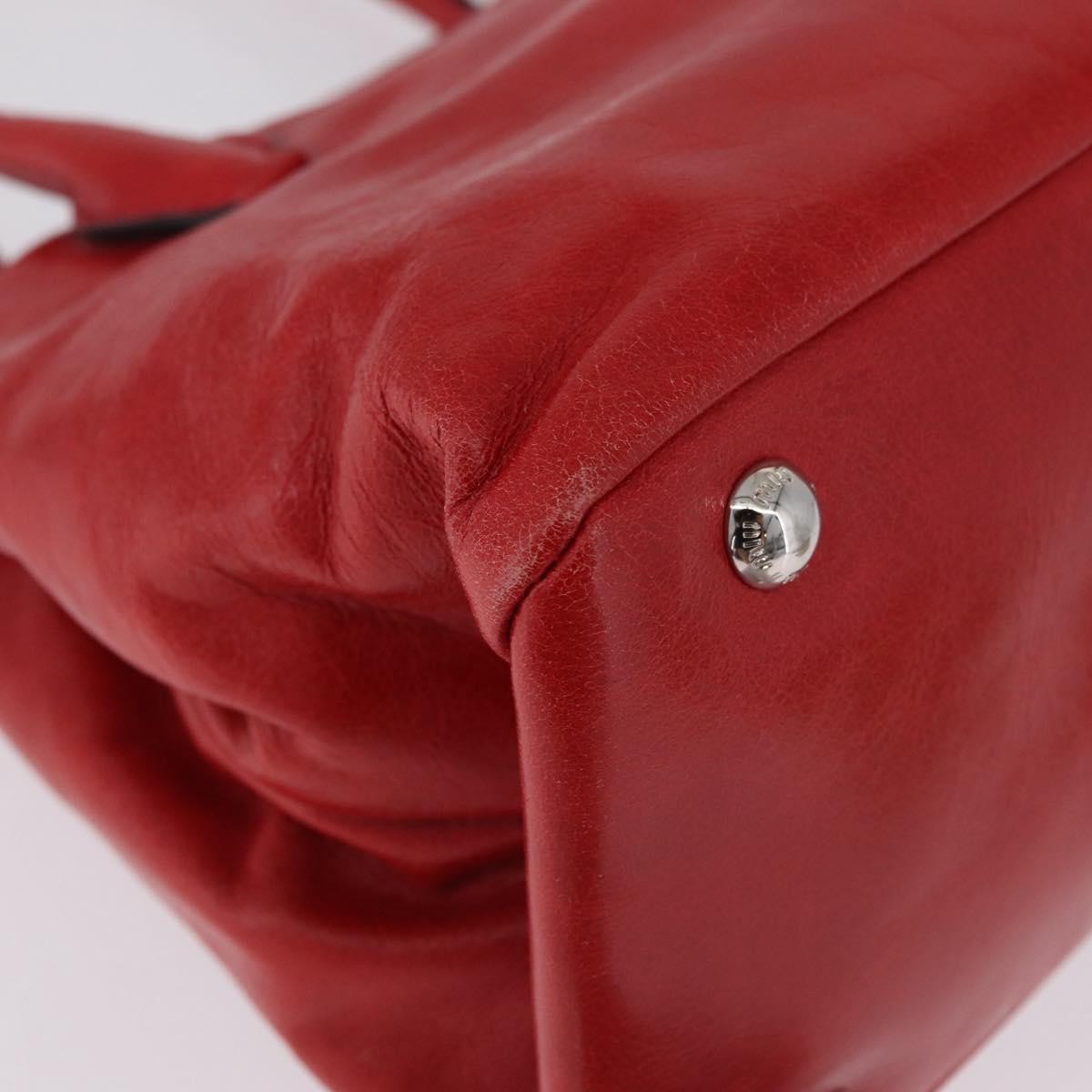 Miu Miu Convertible Vitello Shine, Red, Leather, Tote Bag