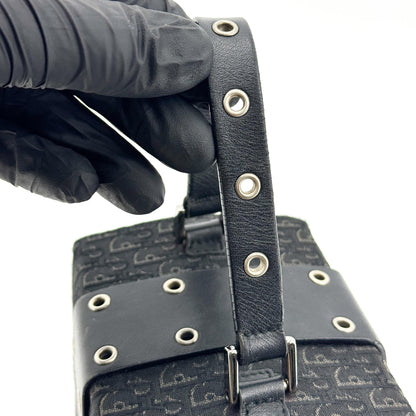 Christian Dior Trotter Canvas, Black, Canvas, Handbag