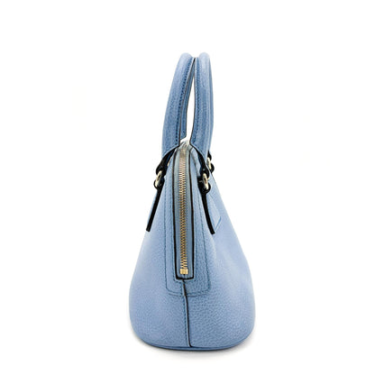 Gucci Convertible Dome Satchel Leather, Blue, Calfskin, Handbag