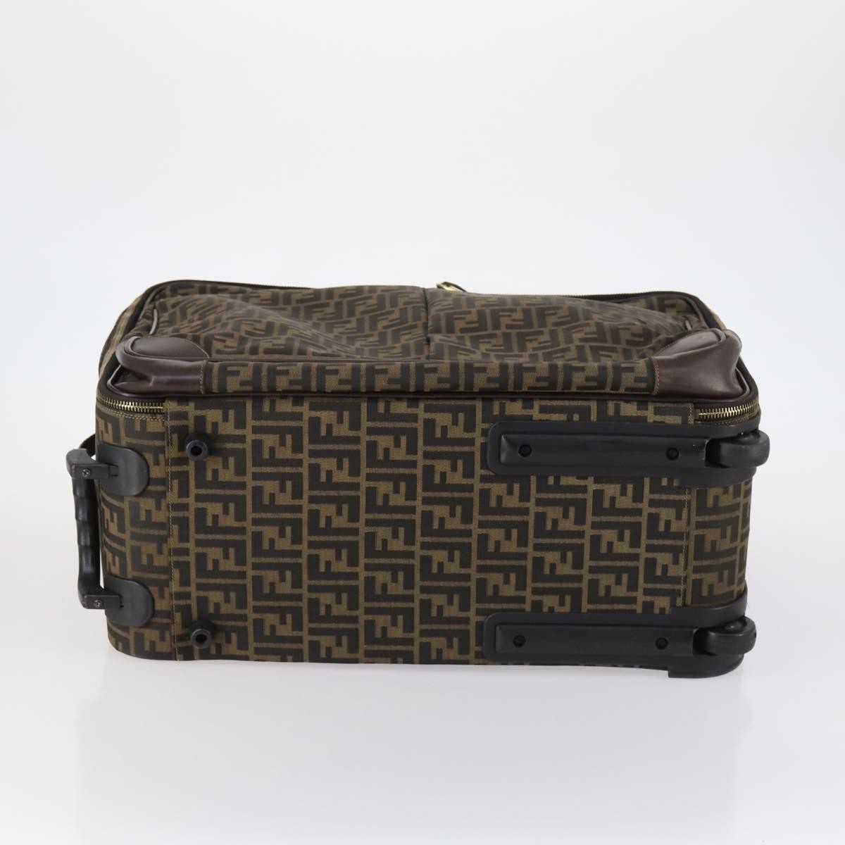 Fendi Vintage Rolling Suitcase Zucca Canvas, Brown, Canvas, Travel Bag
