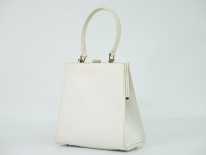 Fendi Vintage Handbag Leather, White, Leather, Handbag