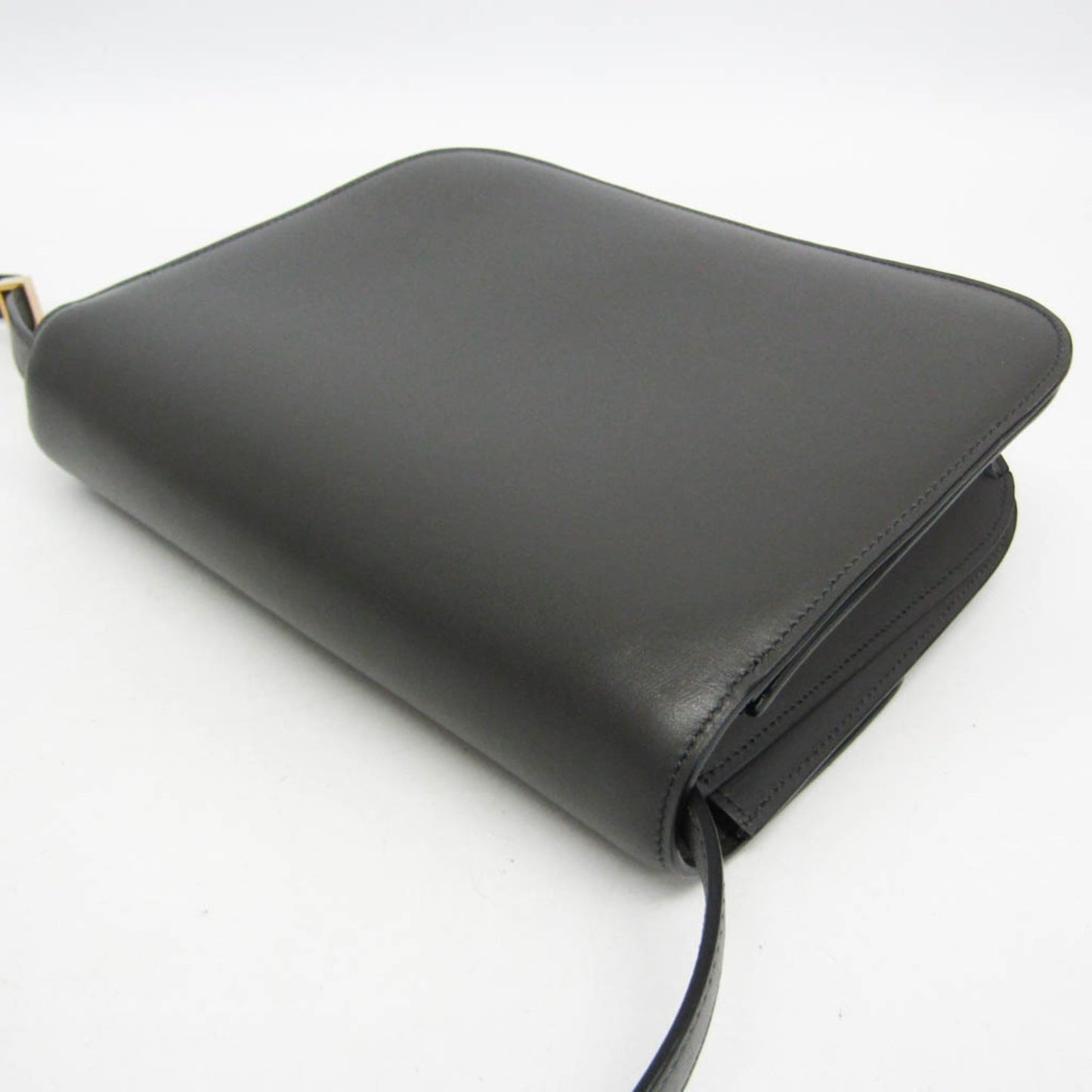 Celine Classic Box Smooth Leather, Gray, Leather, Handbag