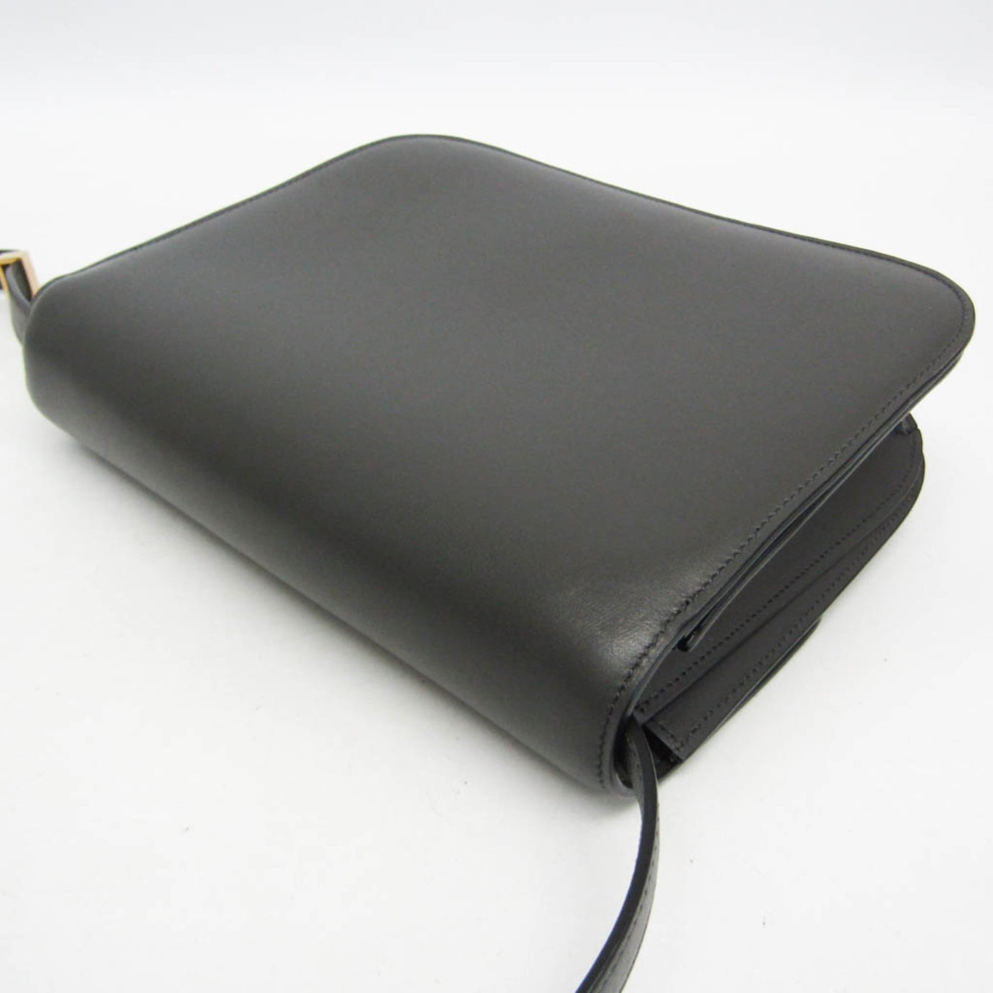 Celine Classic Box Smooth Leather, Gray, Leather, Handbag