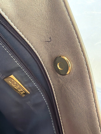 Loewe Anagram Leather, Gold, Leather, Tote Bag