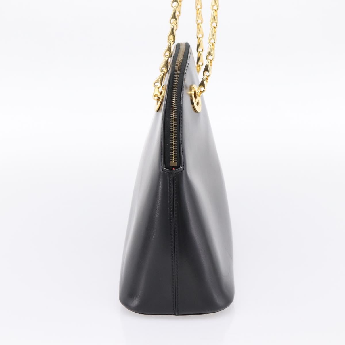 Celine Shoulder Leather, Black, Leather, Shoulder Bag