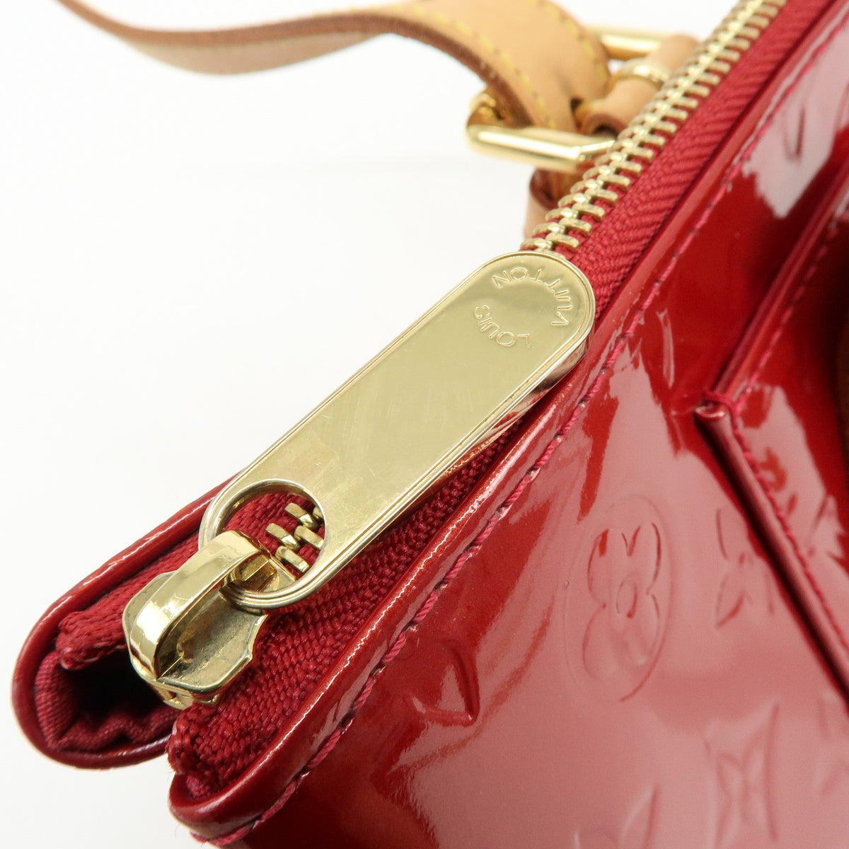 Louis Vuitton Rosewood Avenue Monogram Vernis, Red, Patent Leather, Handbag