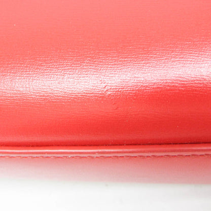 Bottega Veneta Clip Flap Leather, Red, Leather, Handbag