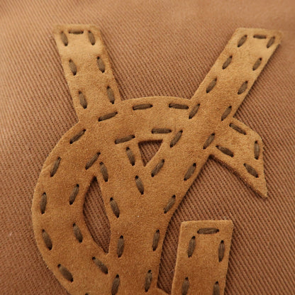Saint Laurent Kahara Cassandra Canvas, Brown, Canvas, Shoulder Bag