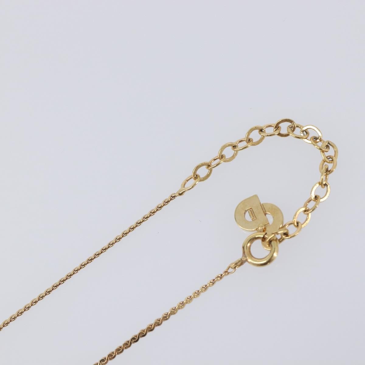 Christian Dior CD Oval Pendant Necklace Metal, Gold, Metal, Necklace