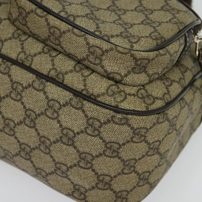 Gucci Double Pocket Messenger GG Coated Canvas, Beige, Canvas, Handbag