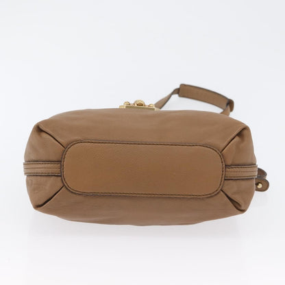 Chloe Elsie Convertible Satchel Leather, Brown, Leather, Handbag