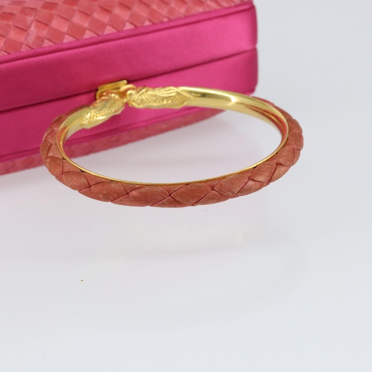 Bottega Veneta Intrecciato Clutch Satin, Pink, Satin, Clutch