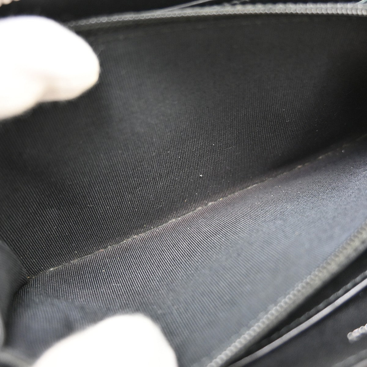 Chanel Zip Around Organizer Quilted Caviar, Black, Leather, Wallet
