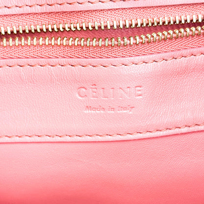 Celine Vertical Bi-Cabas Leather, Pink, Leather, Tote Bag