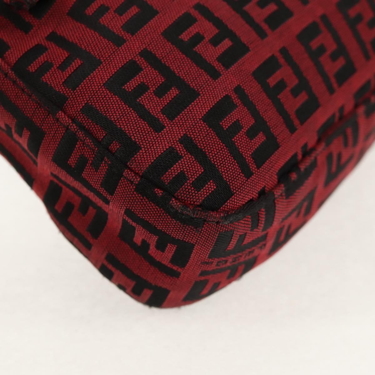 Fendi Baguette Zucchino Canvas, Red, Canvas, Handbag