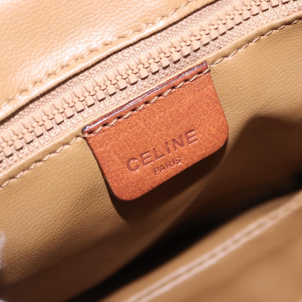 Celine Macadam Canvas, Beige, Canvas, Shoulder Bag
