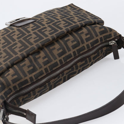 Fendi Logo Zucca Zucca, Brown, Canvas, Shoulder Bag