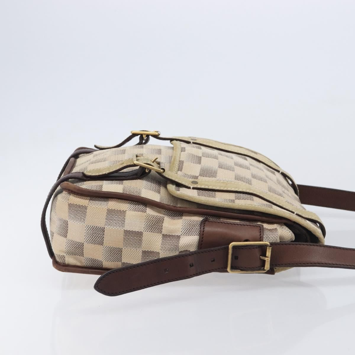 Louis Vuitton Trotteur Damier Lune, White, Canvas, Handbag