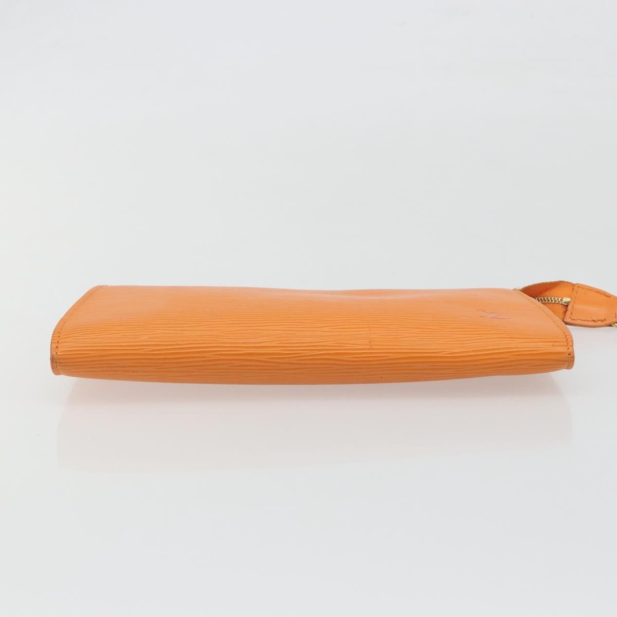 Louis Vuitton Pochette Accessoires Epi, Orange, Leather, Clutch