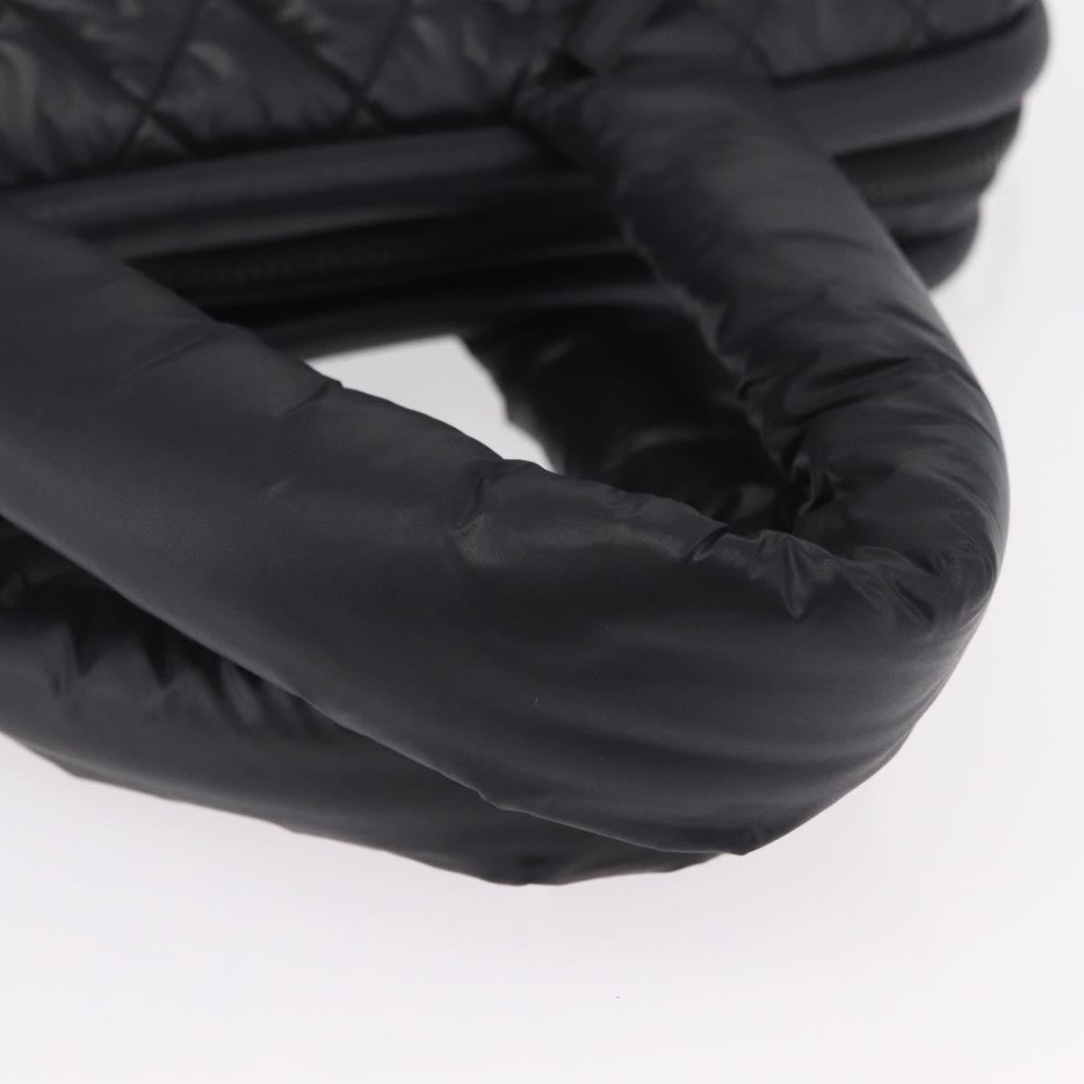 Chanel Coco Cocoon Bowling Quilted Nylon, Black, Nylon, Handbag