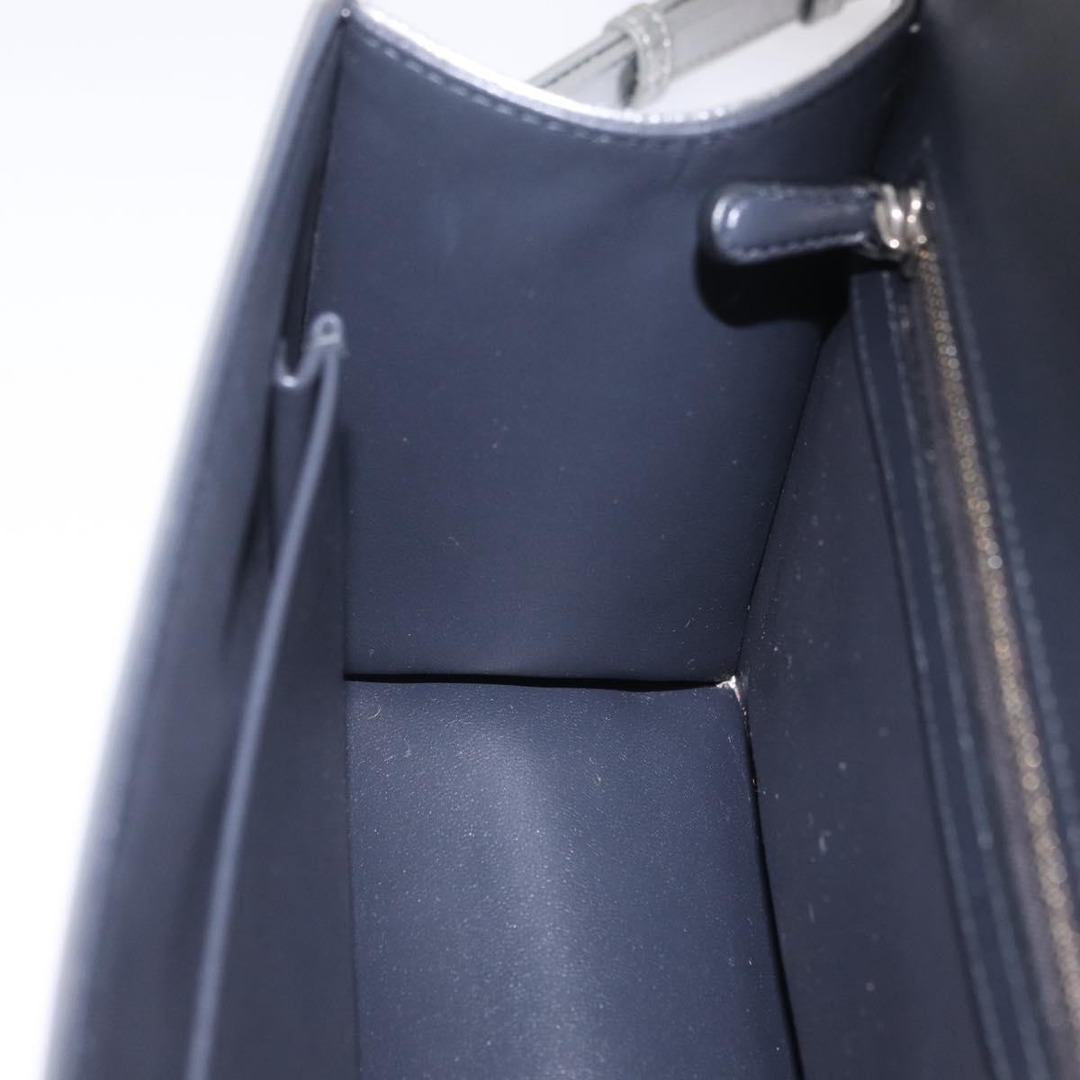 Christian Dior Diorama Flap Patent, Silver, Patent Leather, Handbag