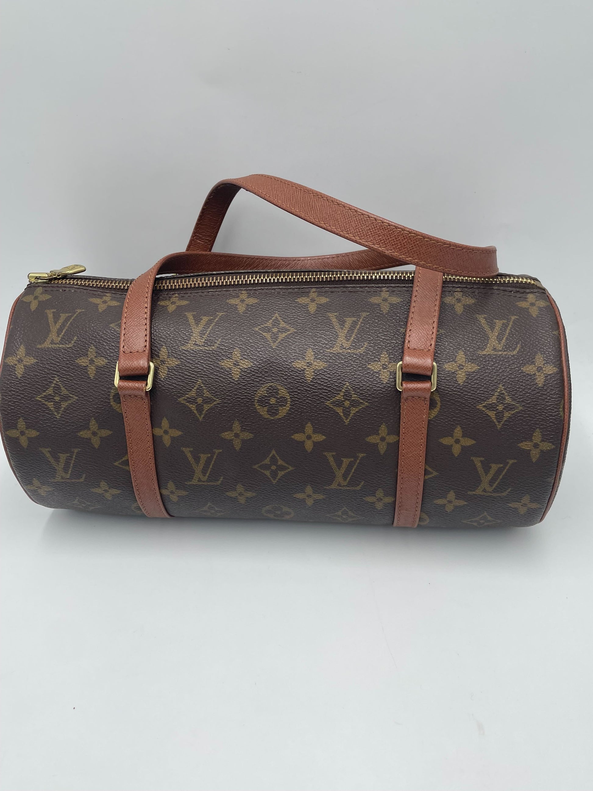 Louis Vuitton Papillon Handbag Monogram Canvas, BROWN, CANVAS, Shoulder bag