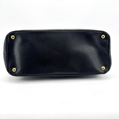 Prada Galliera Saffiano Leather, Black, Leather, Handbag