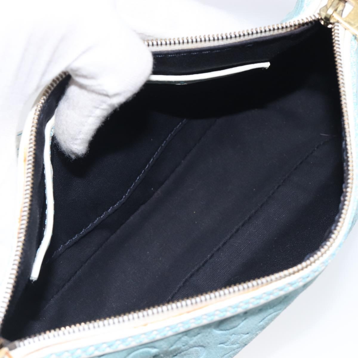 Celine C Macadam Suede, Turquoise, Suede, Handbag
