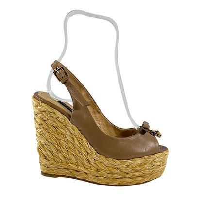 Dolce and Gabbana Espadrille Sandals 6.5 US Tan