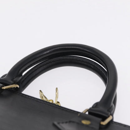 Louis Vuitton Alma Epi Leather, Black, Leather, Handbag