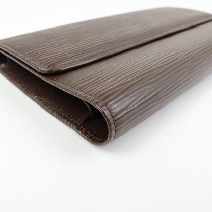 Louis Vuitton Porte Tresor International Epi Leather, Brown, Leather, Wallet