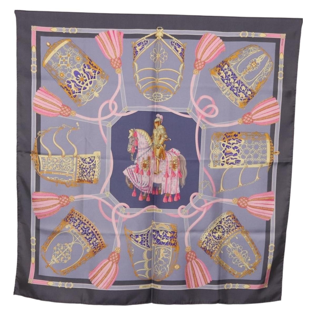Hermes Carré 90 Silk multicolor, Blue, Silk, Scarf