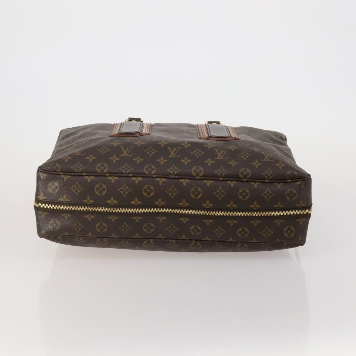 Louis Vuitton Bequia Porte Document Geant Monogram Canvas with Leather, Brown, Canvas, Briefcase