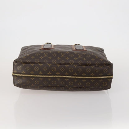 Louis Vuitton Bequia Porte Document Geant Monogram Canvas with Leather, Brown, Canvas, Briefcase