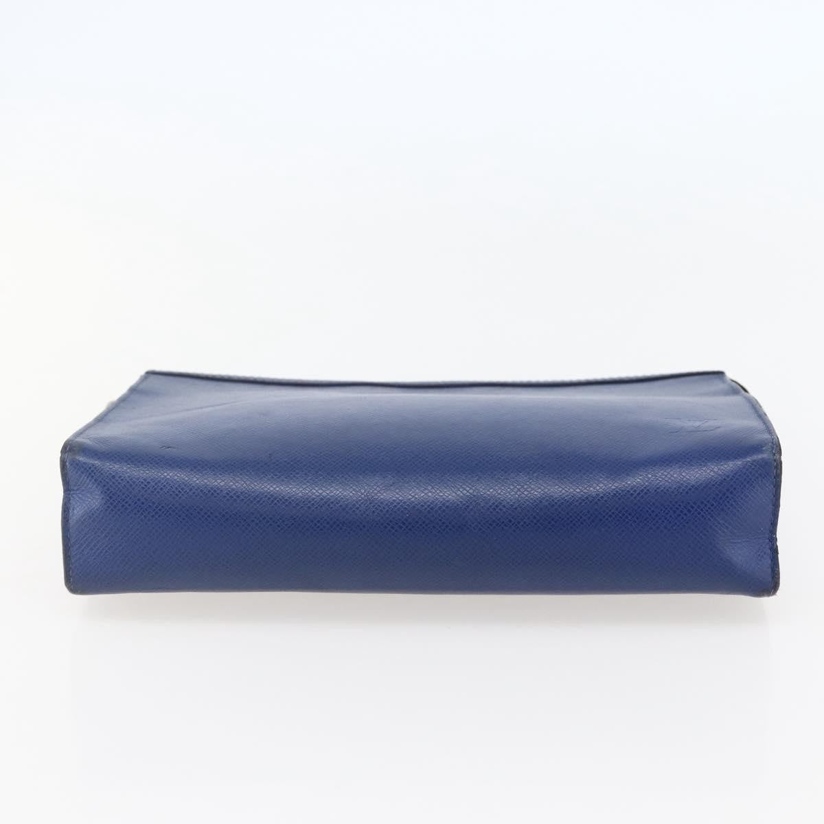 Louis Vuitton Pochette Voyage Taiga Leather, Blue, Leather, Clutch