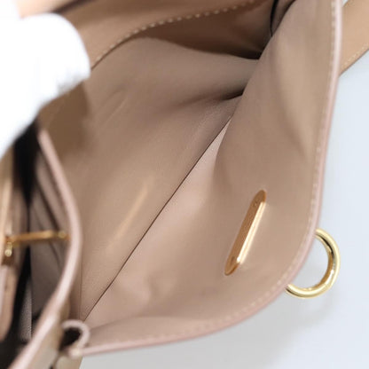 Salvatore Ferragamo Sofia Rainbow Saddle Leather, Beige, Leather, Handbag