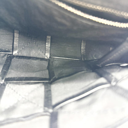 Bottega Veneta Brick Cassette Maxi Intrecciato Leather, Black, Leather, Shoulder Bag
