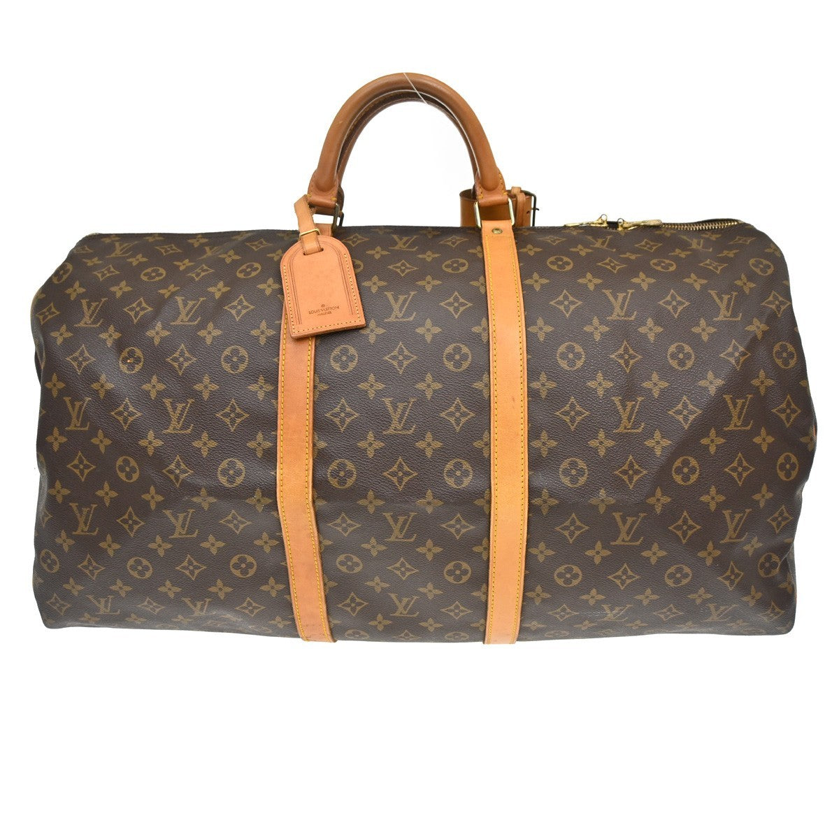 Louis Vuitton Keepall Monogram, Brown, Canvas, Travel Bag