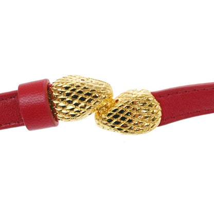 Bvlgari Serpenti Forever Double Wrap Leather, Red, Leather, Bracelet