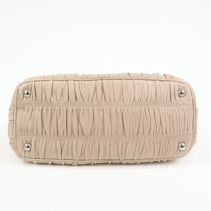 Prada Gaufre Nappa Leather, Beige, Leather, Tote Bag
