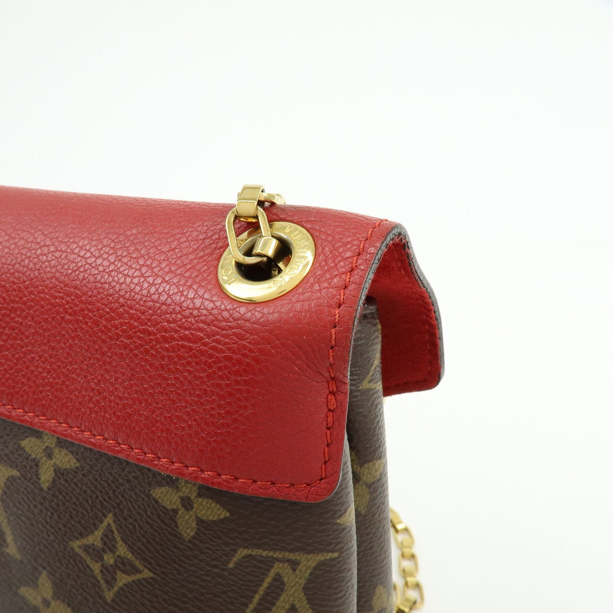 Louis Vuitton Pallas Chain Monogram Canvas and Calfskin, Brown, Canvas, Shoulder Bag