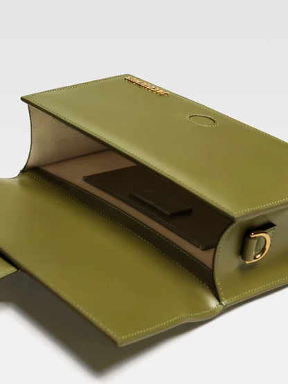 Jacquemus Le Grand Bambino Flap Leather, Green, Leather, Handbag