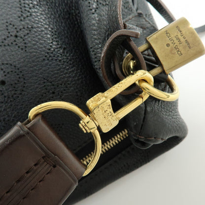 Louis Vuitton Selene Mahina Leather, Black, Leather, Handbag